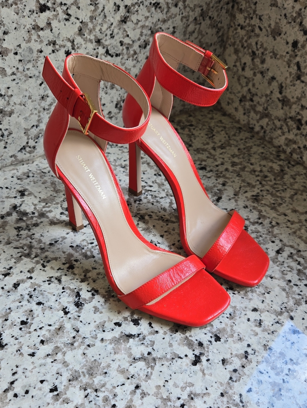 Stuart Weitzman 100 Square Nudist Heels